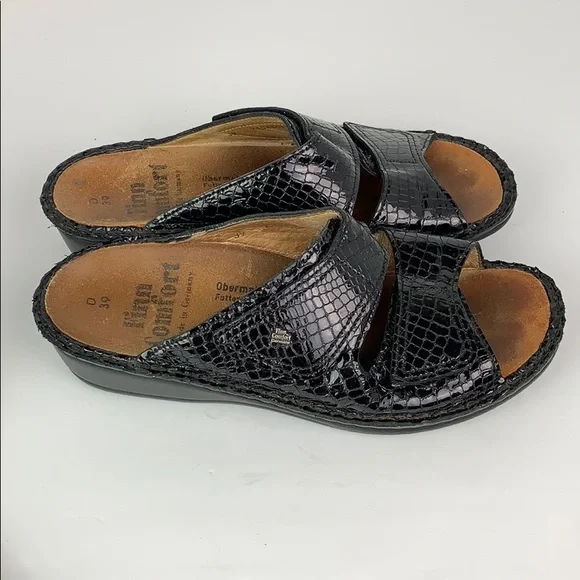 Finn Comfort Germany Sz 39 Black Preowned - Picture 5 of 8